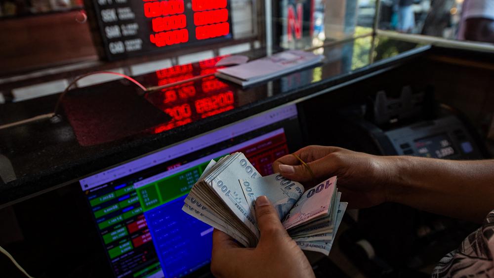 Turkish lira falls to near record low rattled by poor US relations and rates policy