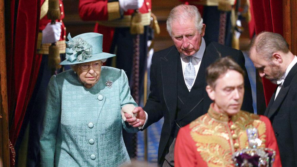 Queen Elizabeth II has opened UK parliament but with less ceremony