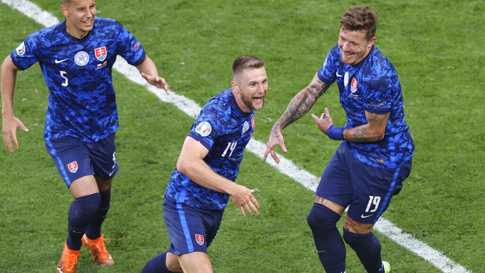 Skriniar steps up as Slovakia beat Poland 2-1 at Euro 2020