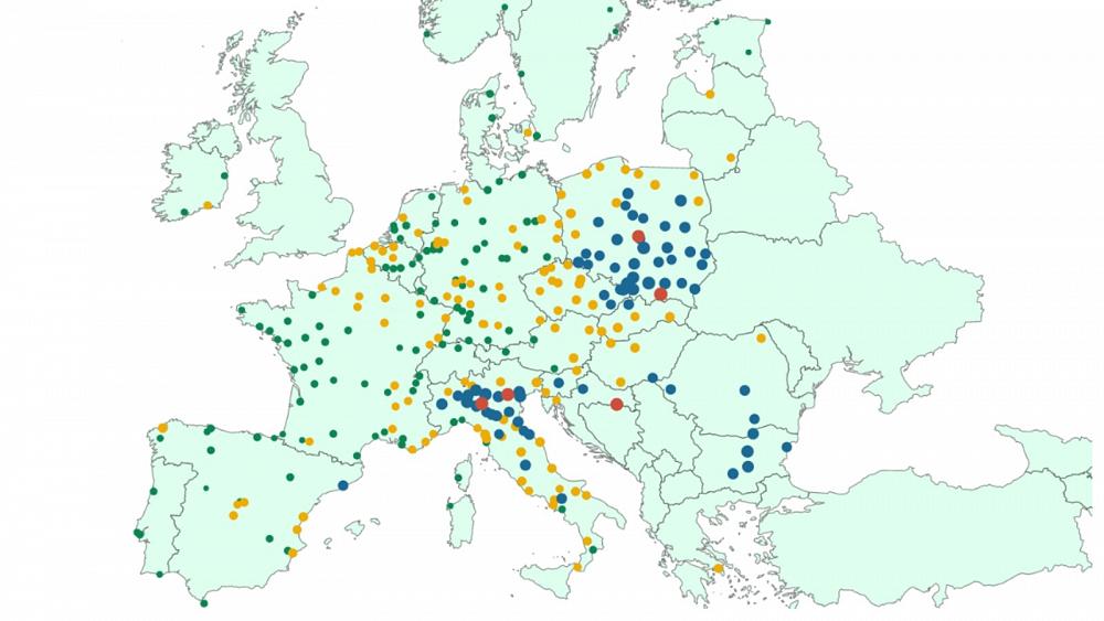 Which cities in the European Union are worst for air pollution?